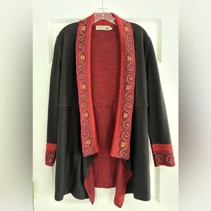 Peruvian Link Alpaca Wool Cardigan with beautiful detailing